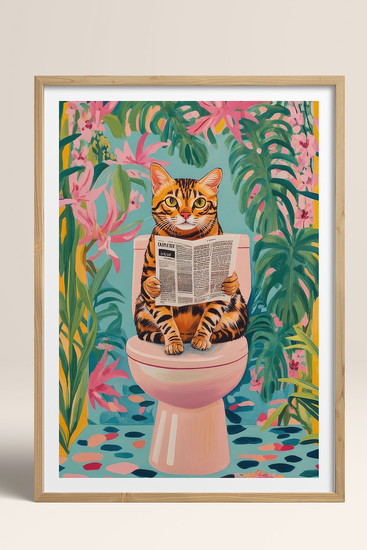 HOMEPACK Ahşap Çerçeveli Tablo Çerçeveli Poster Sanatsal Modern Duvar Dekoru TK-1045