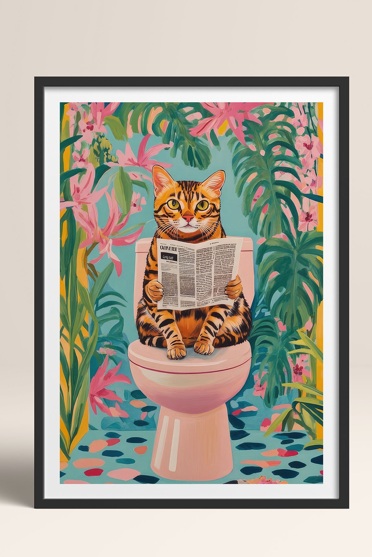 HOMEPACK Ahşap Çerçeveli Tablo Çerçeveli Poster Sanatsal Modern Duvar Dekoru TK-1045