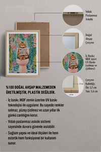HOMEPACK Ahşap Çerçeveli Tablo Çerçeveli Poster Sanatsal Modern Duvar Dekoru TK-1045