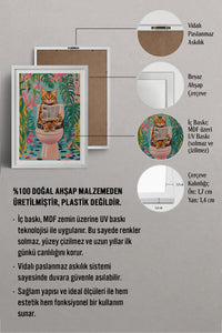 HOMEPACK Ahşap Çerçeveli Tablo Çerçeveli Poster Sanatsal Modern Duvar Dekoru TK-1045