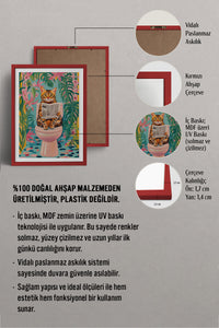 HOMEPACK Ahşap Çerçeveli Tablo Çerçeveli Poster Sanatsal Modern Duvar Dekoru TK-1045