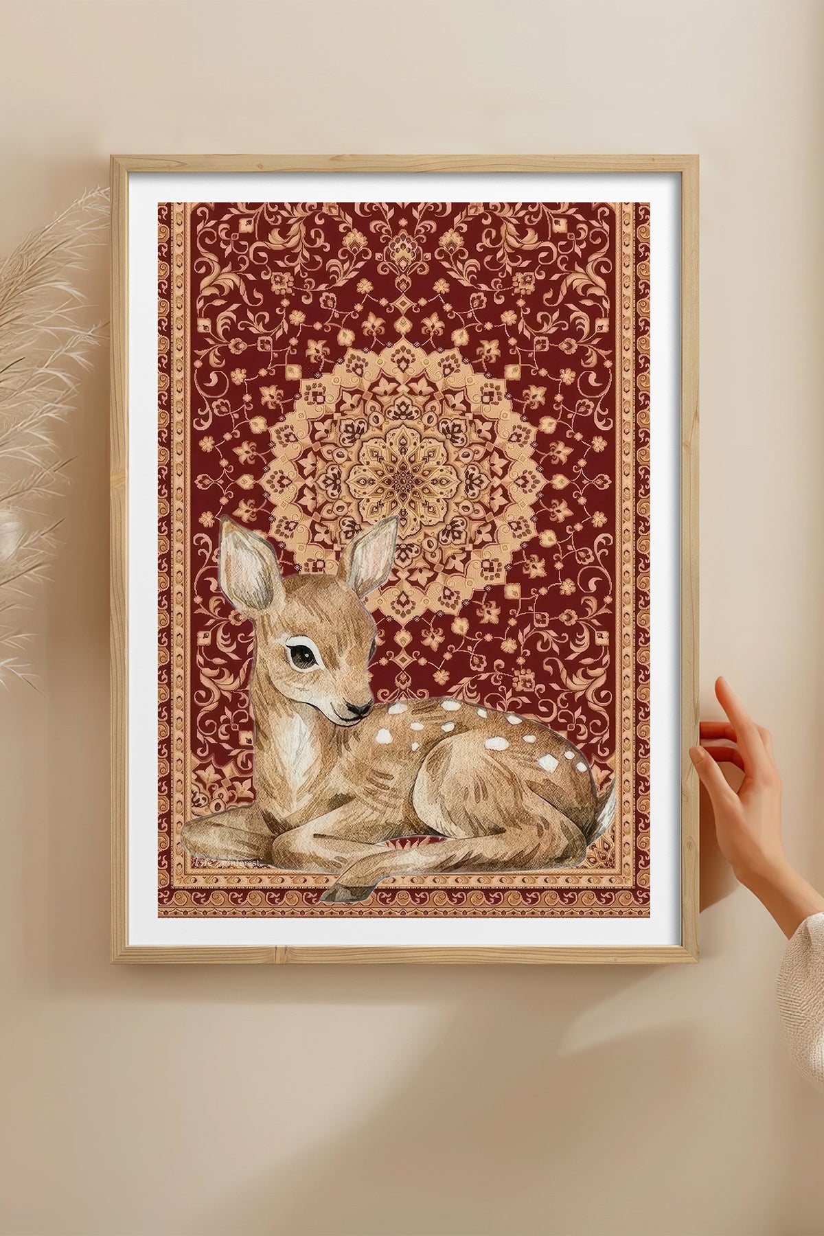 HOMEPACK Ahşap Çerçeveli Tablo Çerçeveli Poster Sanatsal Modern Duvar Dekoru TK-1047