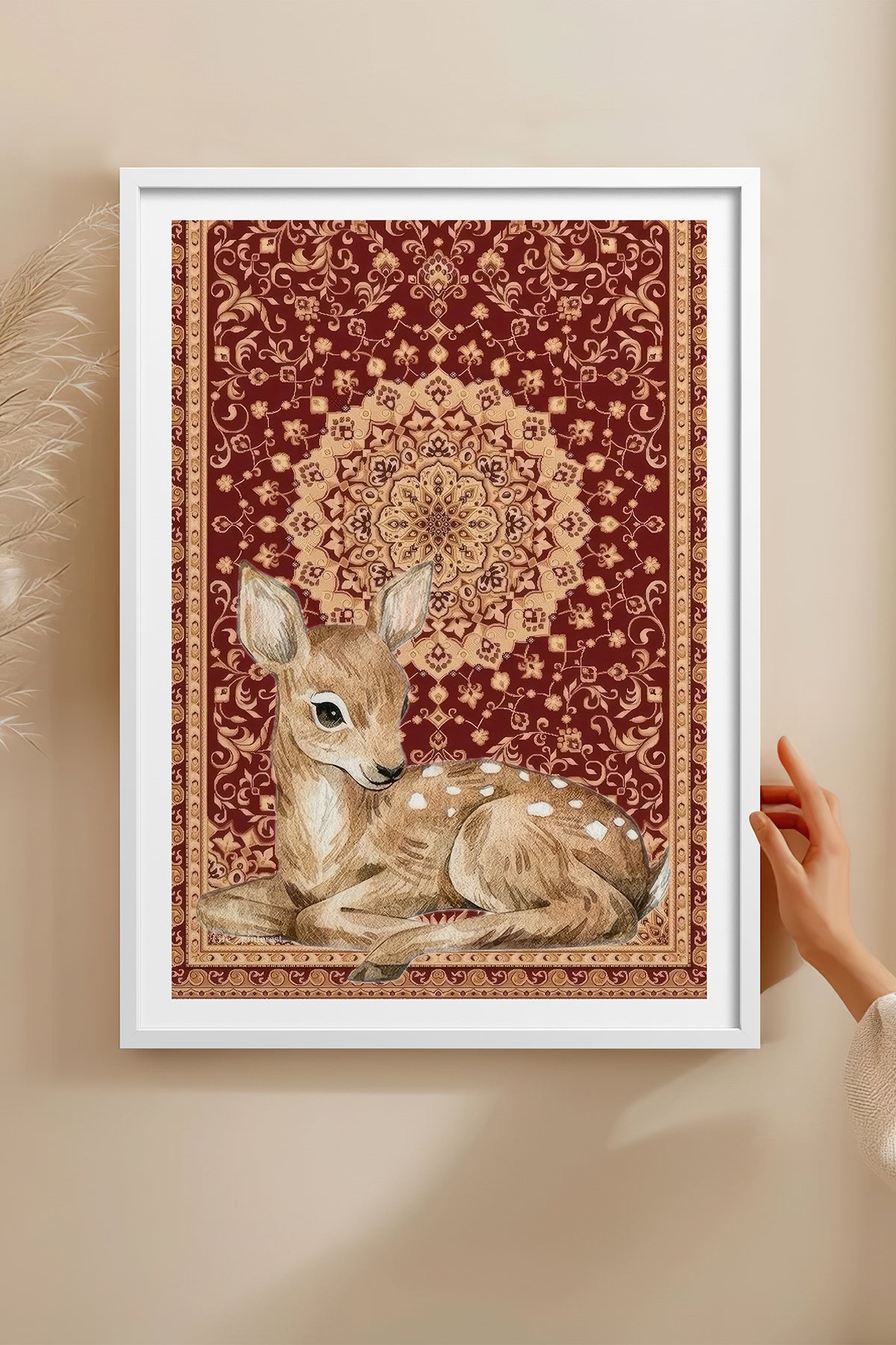 HOMEPACK Ahşap Çerçeveli Tablo Çerçeveli Poster Sanatsal Modern Duvar Dekoru TK-1047