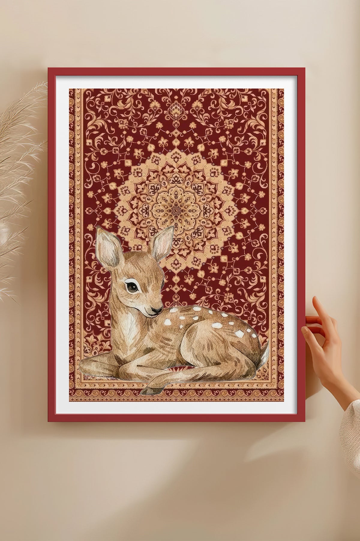 HOMEPACK Ahşap Çerçeveli Tablo Çerçeveli Poster Sanatsal Modern Duvar Dekoru TK-1047