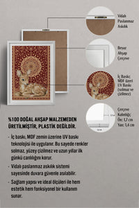 HOMEPACK Ahşap Çerçeveli Tablo Çerçeveli Poster Sanatsal Modern Duvar Dekoru TK-1047