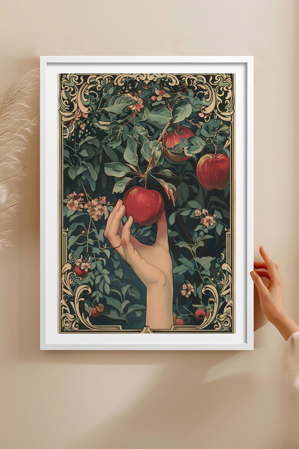 HOMEPACK Ahşap Çerçeveli Tablo Çerçeveli Poster Sanatsal Modern Duvar Dekoru TK-1048