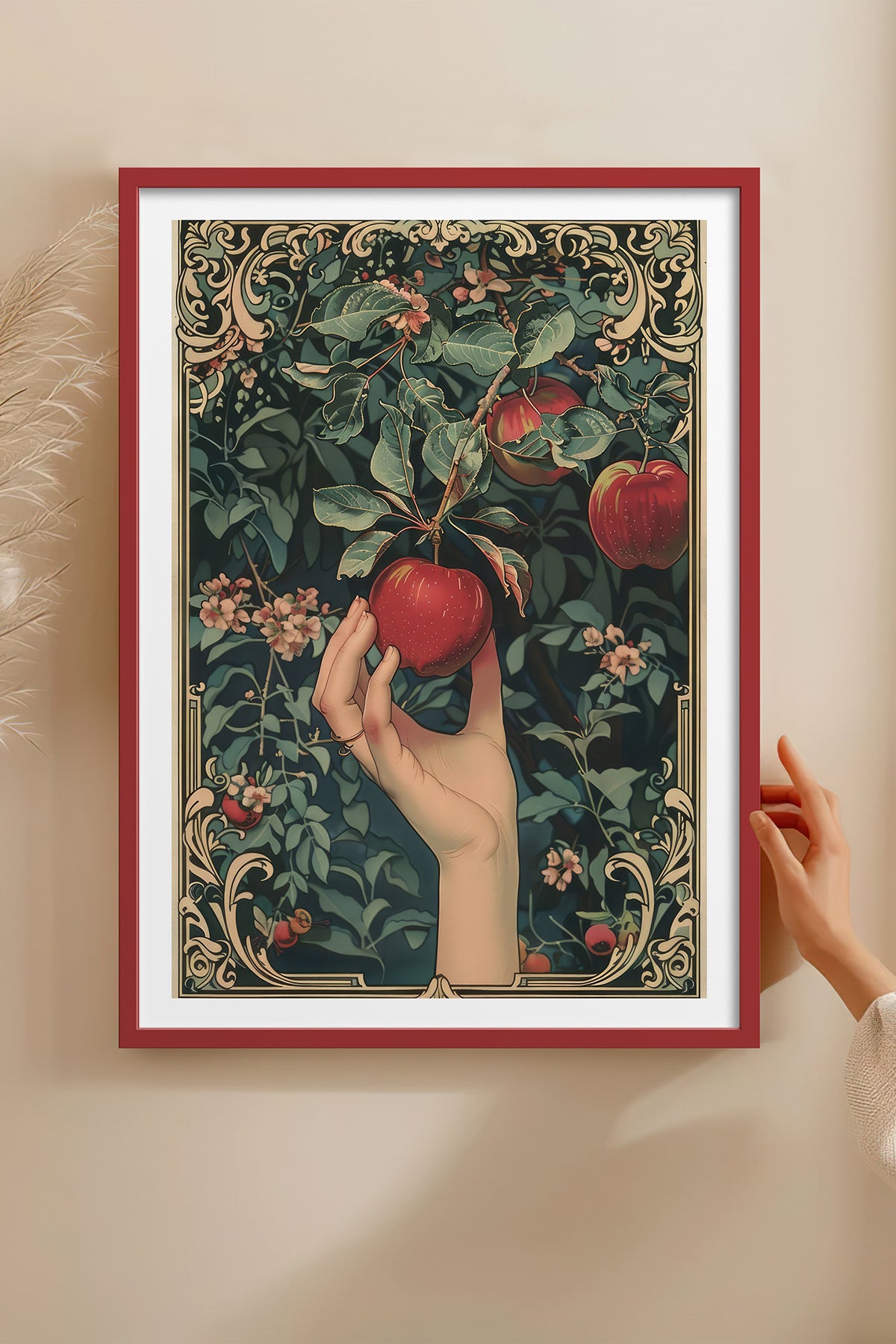 HOMEPACK Ahşap Çerçeveli Tablo Çerçeveli Poster Sanatsal Modern Duvar Dekoru TK-1048