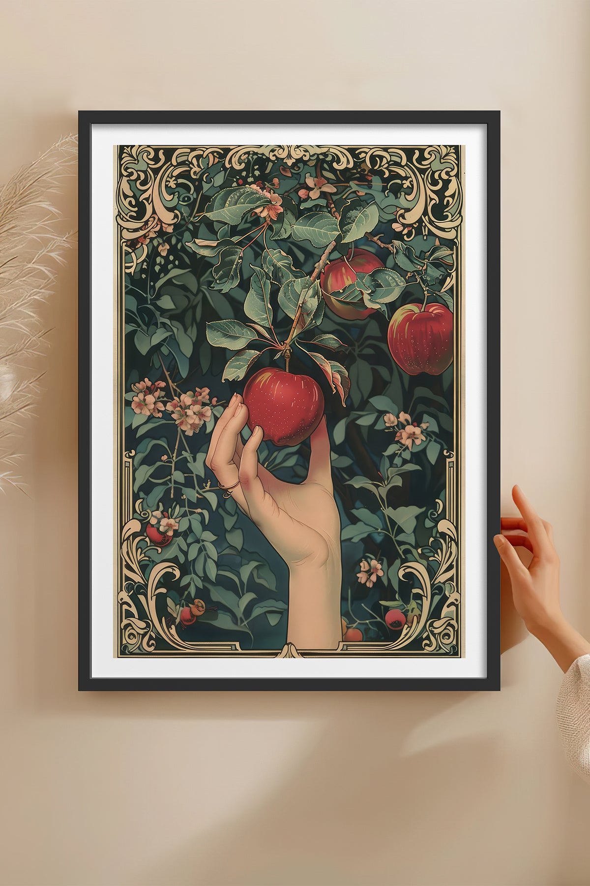HOMEPACK Ahşap Çerçeveli Tablo Çerçeveli Poster Sanatsal Modern Duvar Dekoru TK-1048