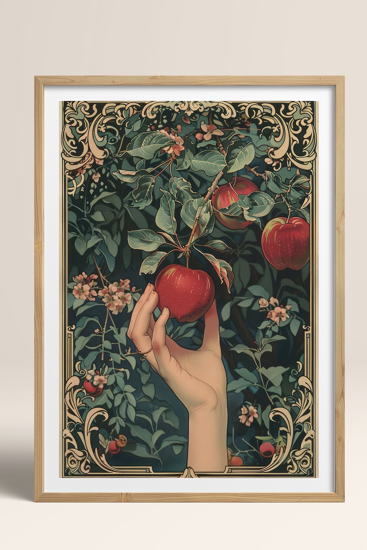 HOMEPACK Ahşap Çerçeveli Tablo Çerçeveli Poster Sanatsal Modern Duvar Dekoru TK-1048
