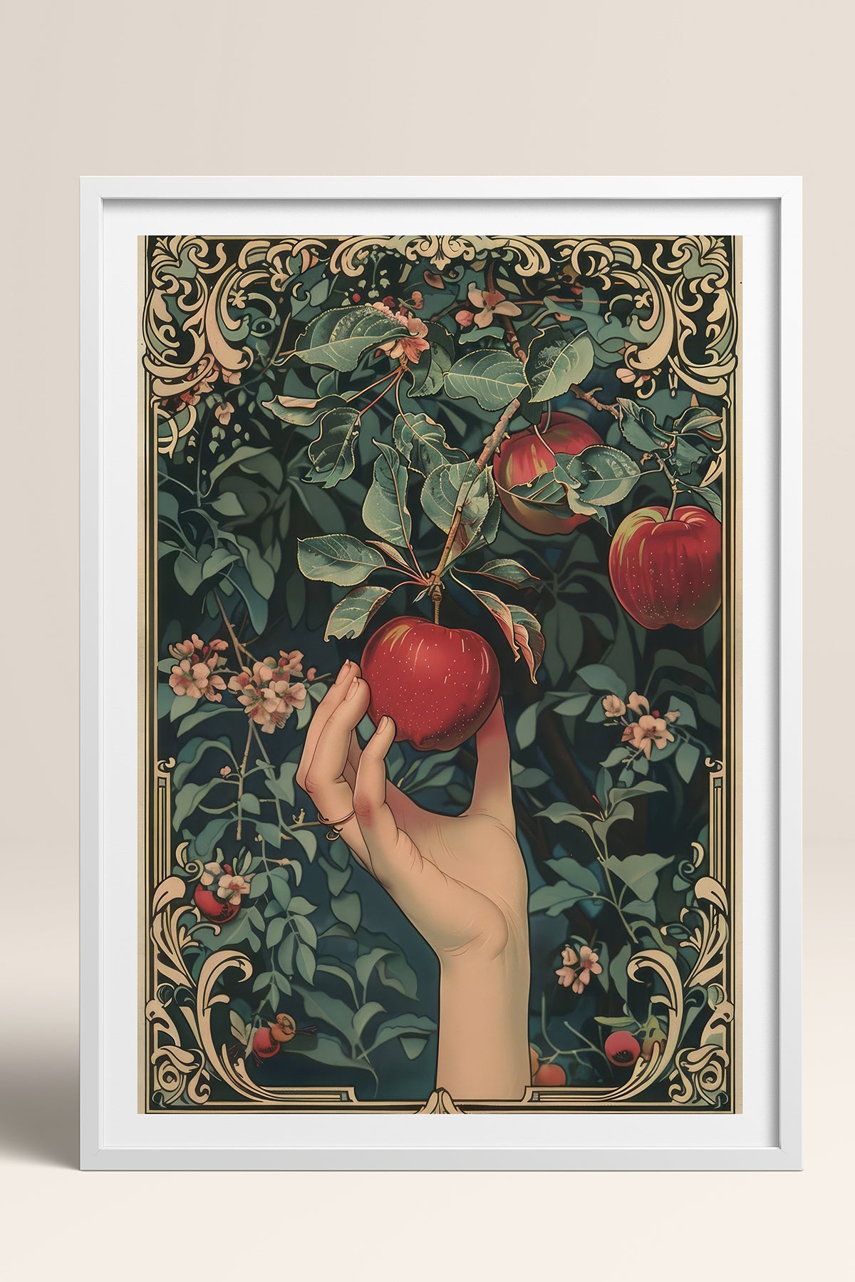 HOMEPACK Ahşap Çerçeveli Tablo Çerçeveli Poster Sanatsal Modern Duvar Dekoru TK-1048