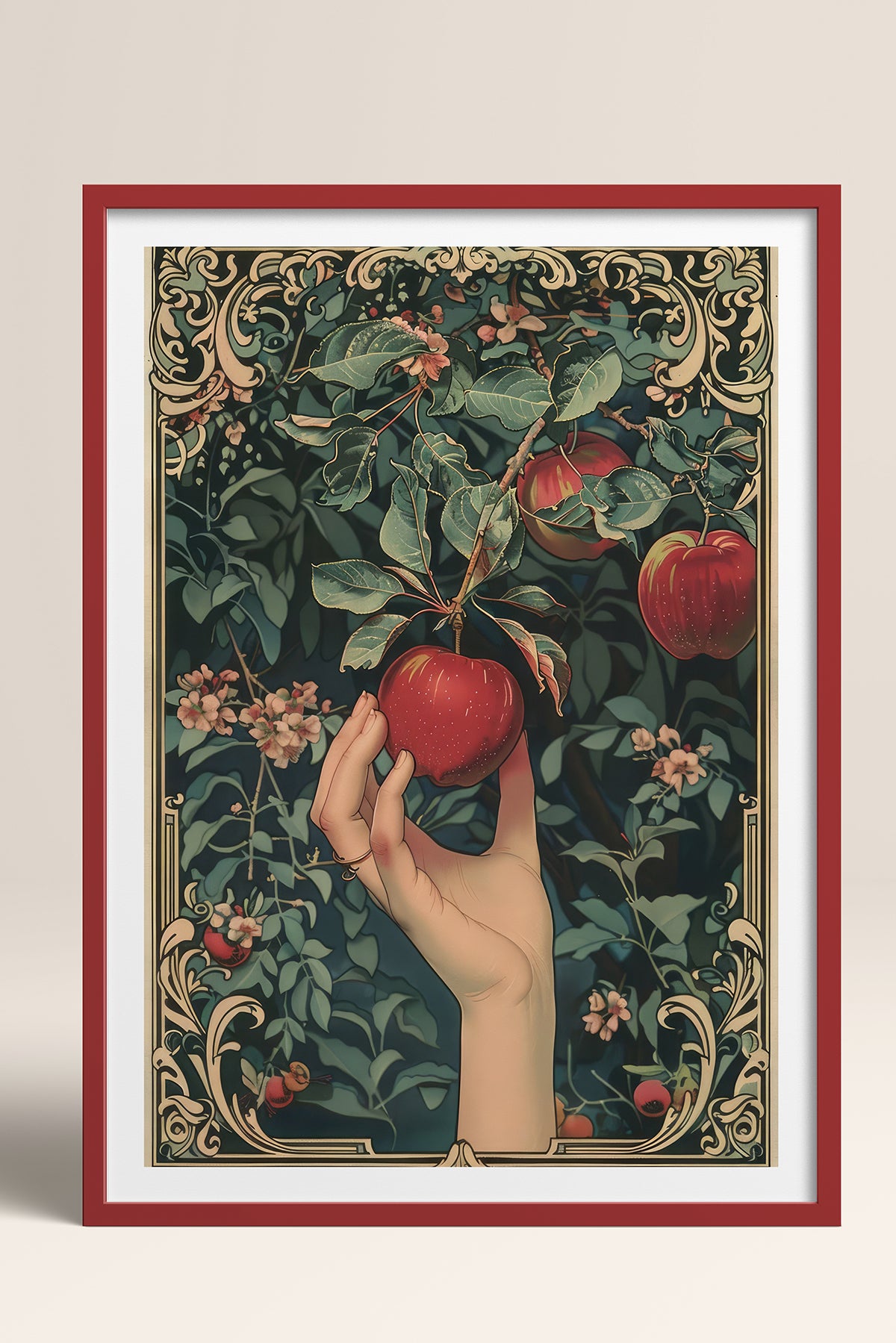 HOMEPACK Ahşap Çerçeveli Tablo Çerçeveli Poster Sanatsal Modern Duvar Dekoru TK-1048