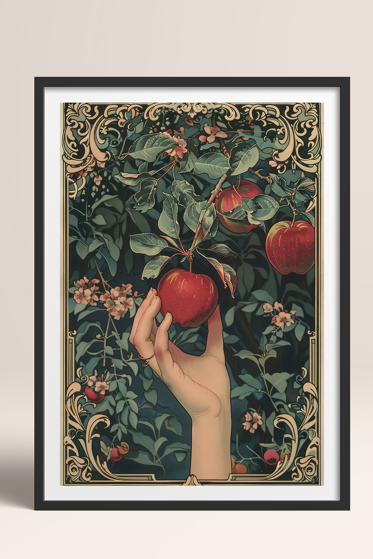 HOMEPACK Ahşap Çerçeveli Tablo Çerçeveli Poster Sanatsal Modern Duvar Dekoru TK-1048