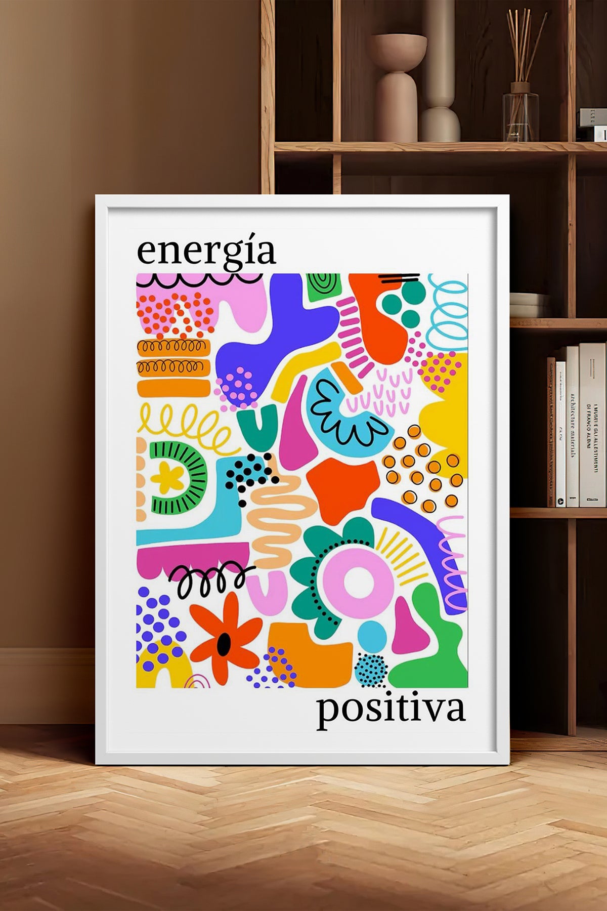 HOMEPACK Ahşap Çerçeveli Tablo Çerçeveli Poster Sanatsal Modern Duvar Dekoru TK-1049