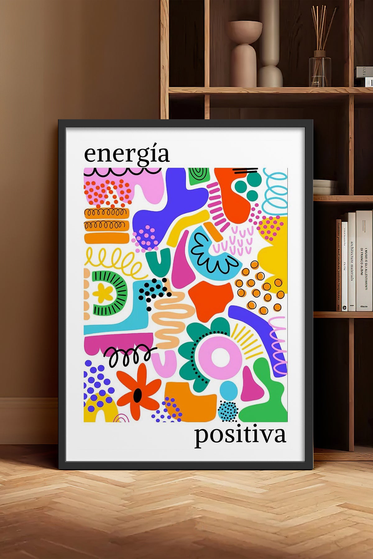 HOMEPACK Ahşap Çerçeveli Tablo Çerçeveli Poster Sanatsal Modern Duvar Dekoru TK-1049