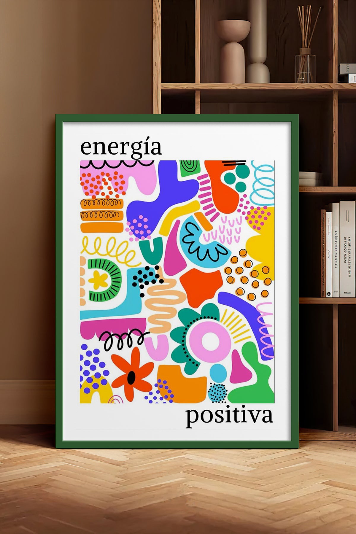 HOMEPACK Ahşap Çerçeveli Tablo Çerçeveli Poster Sanatsal Modern Duvar Dekoru TK-1049