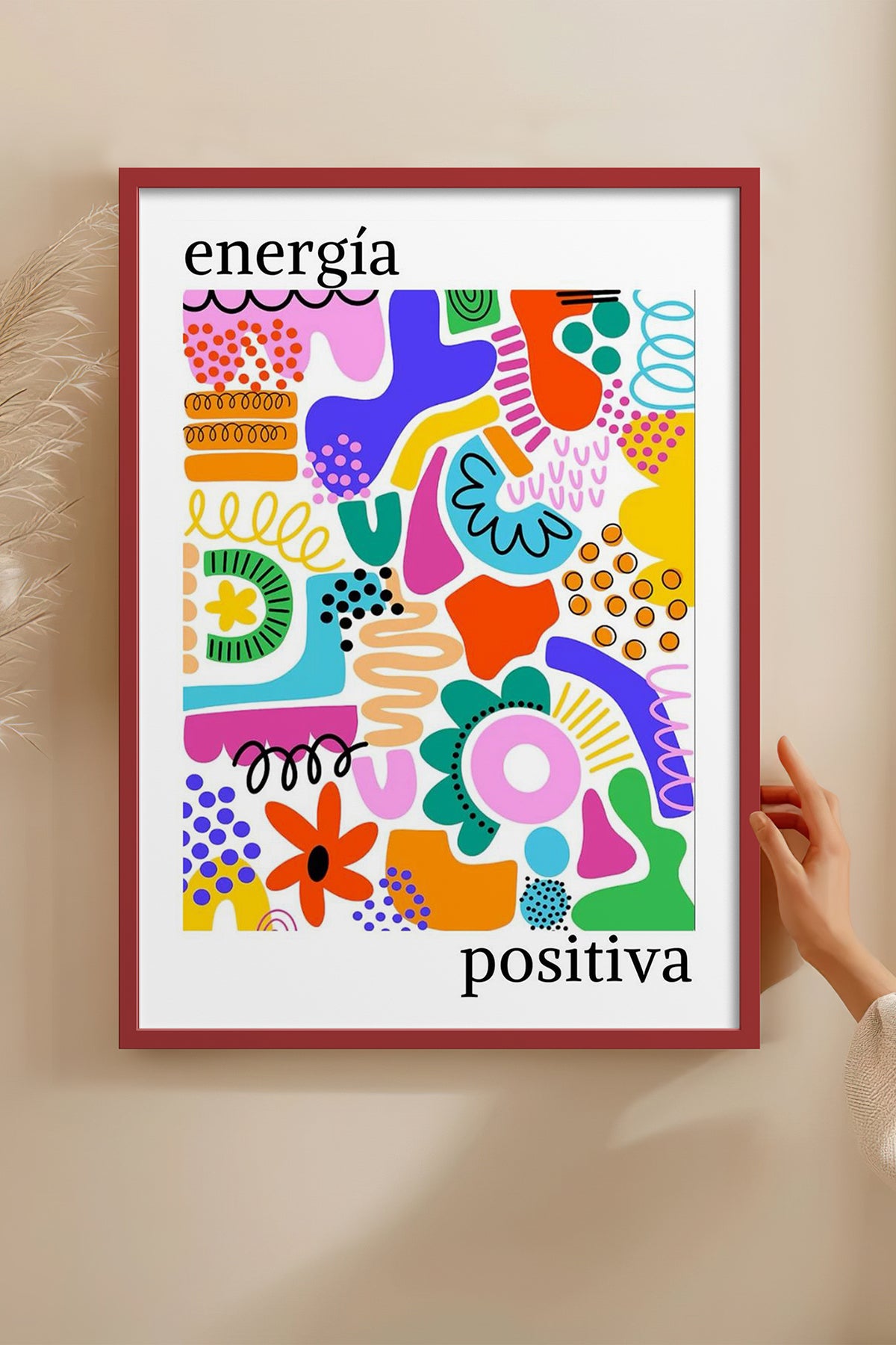 HOMEPACK Ahşap Çerçeveli Tablo Çerçeveli Poster Sanatsal Modern Duvar Dekoru TK-1049