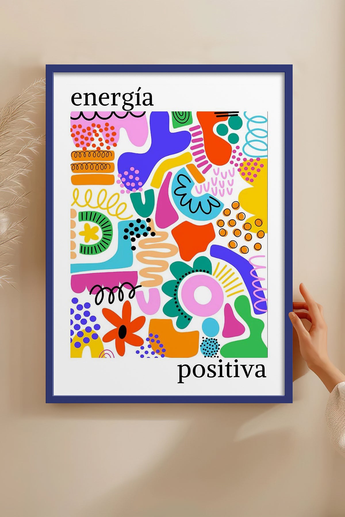 HOMEPACK Ahşap Çerçeveli Tablo Çerçeveli Poster Sanatsal Modern Duvar Dekoru TK-1049