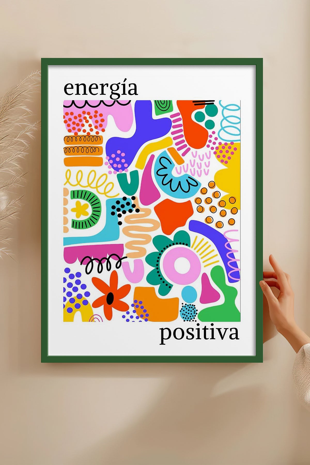 HOMEPACK Ahşap Çerçeveli Tablo Çerçeveli Poster Sanatsal Modern Duvar Dekoru TK-1049