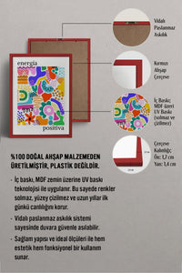 HOMEPACK Ahşap Çerçeveli Tablo Çerçeveli Poster Sanatsal Modern Duvar Dekoru TK-1049