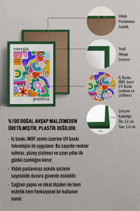 HOMEPACK Ahşap Çerçeveli Tablo Çerçeveli Poster Sanatsal Modern Duvar Dekoru TK-1049