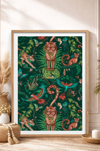 HOMEPACK Ahşap Çerçeveli Tablo Çerçeveli Poster Sanatsal Modern Duvar Dekoru TK-1050