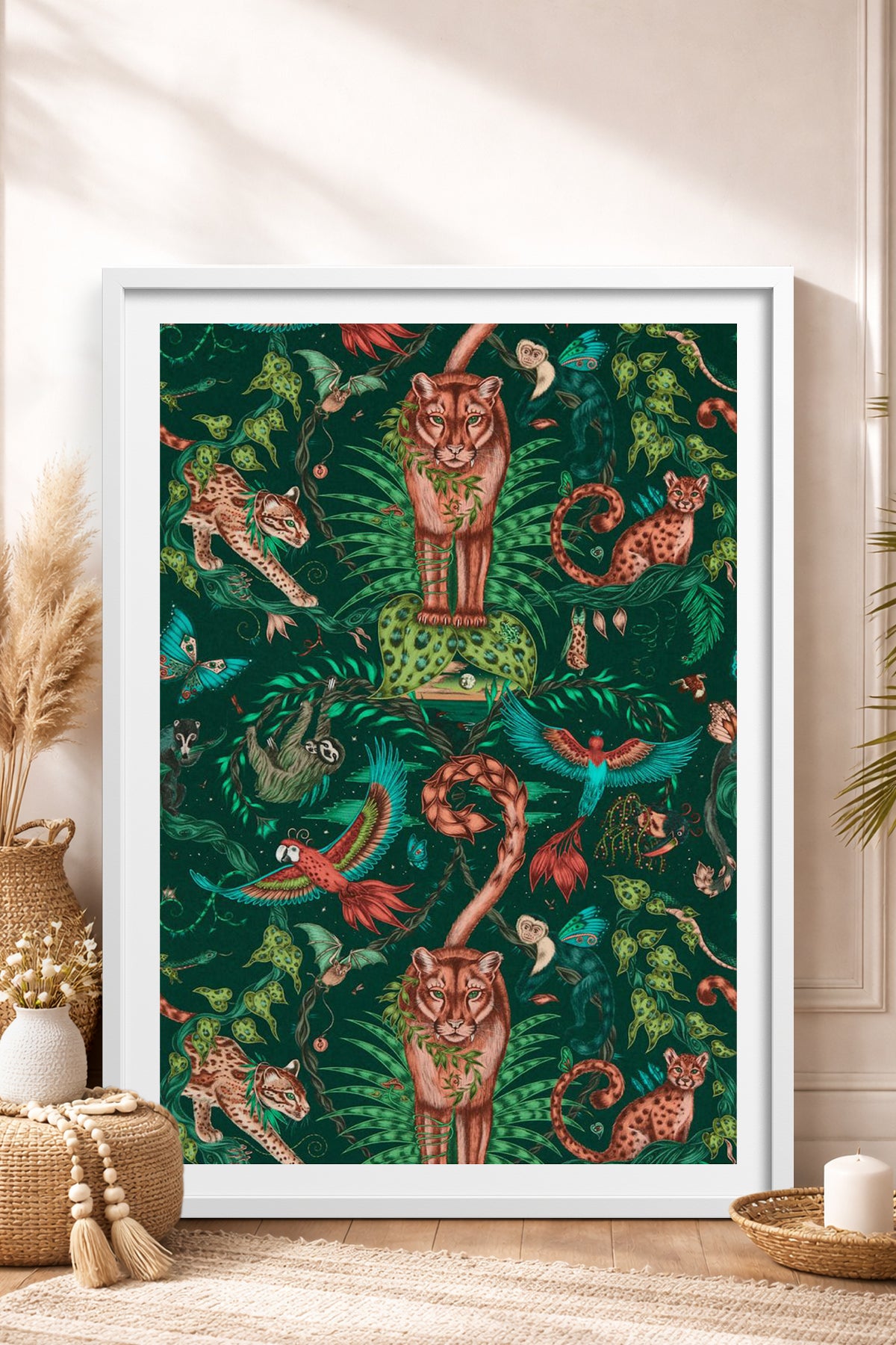 HOMEPACK Ahşap Çerçeveli Tablo Çerçeveli Poster Sanatsal Modern Duvar Dekoru TK-1050