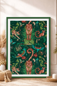 HOMEPACK Ahşap Çerçeveli Tablo Çerçeveli Poster Sanatsal Modern Duvar Dekoru TK-1050