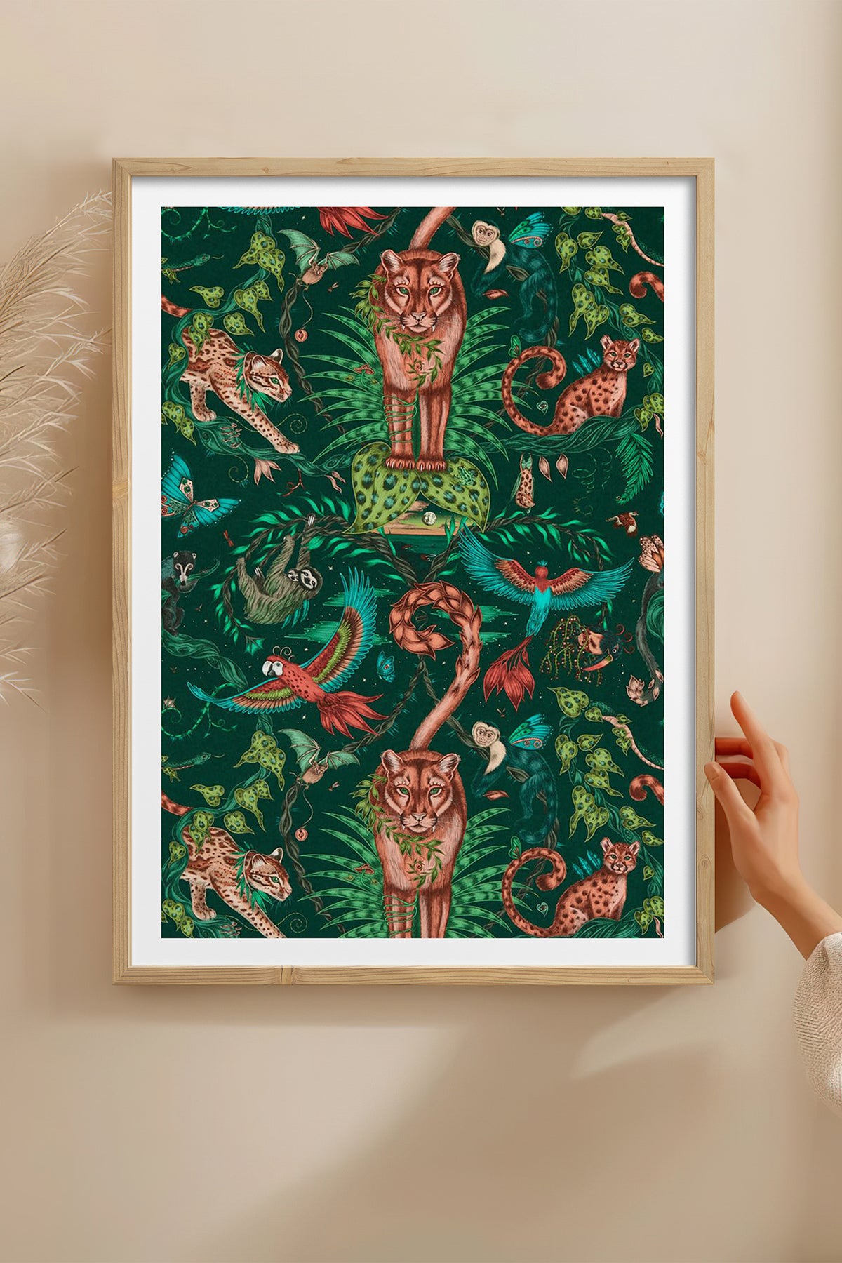 HOMEPACK Ahşap Çerçeveli Tablo Çerçeveli Poster Sanatsal Modern Duvar Dekoru TK-1050