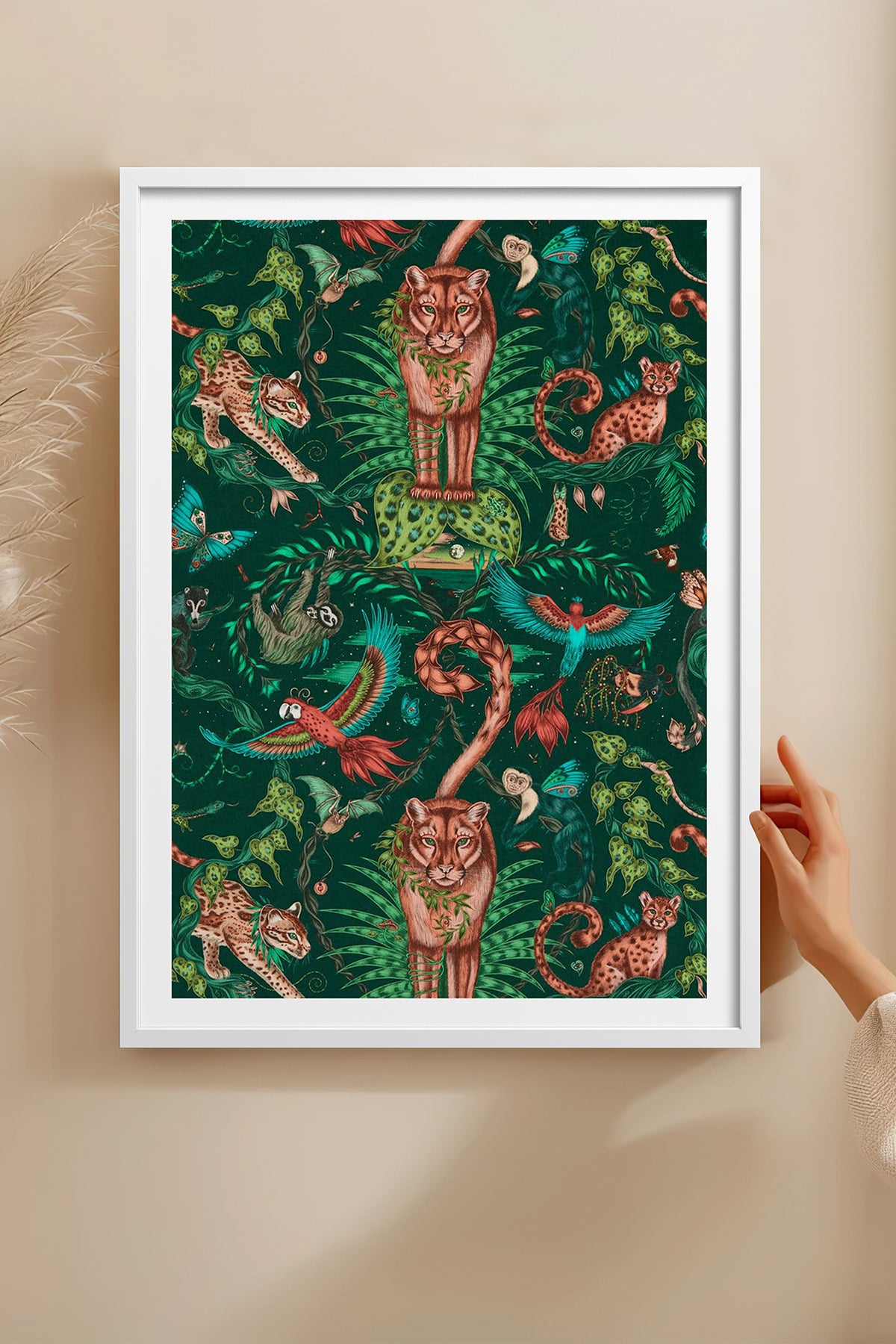 HOMEPACK Ahşap Çerçeveli Tablo Çerçeveli Poster Sanatsal Modern Duvar Dekoru TK-1050