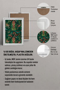 HOMEPACK Ahşap Çerçeveli Tablo Çerçeveli Poster Sanatsal Modern Duvar Dekoru TK-1050