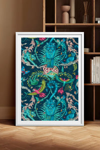 HOMEPACK Ahşap Çerçeveli Tablo Çerçeveli Poster Sanatsal Modern Duvar Dekoru TK-1051