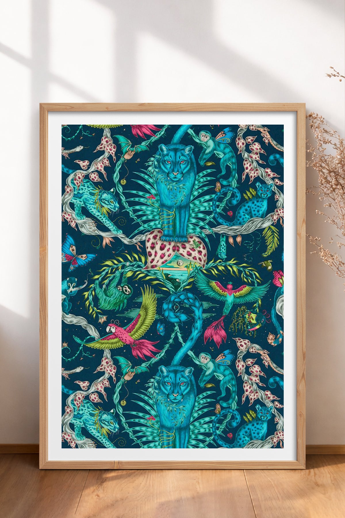 HOMEPACK Ahşap Çerçeveli Tablo Çerçeveli Poster Sanatsal Modern Duvar Dekoru TK-1051