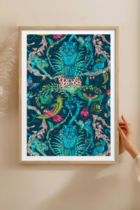 HOMEPACK Ahşap Çerçeveli Tablo Çerçeveli Poster Sanatsal Modern Duvar Dekoru TK-1051
