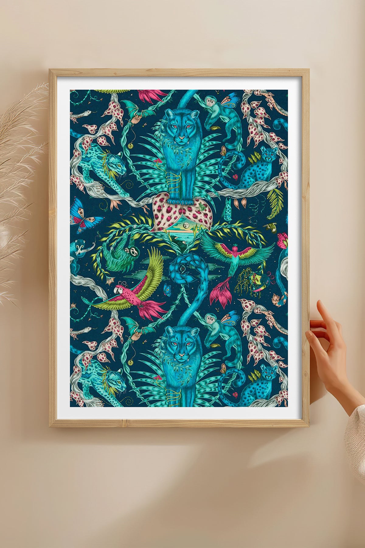 HOMEPACK Ahşap Çerçeveli Tablo Çerçeveli Poster Sanatsal Modern Duvar Dekoru TK-1051