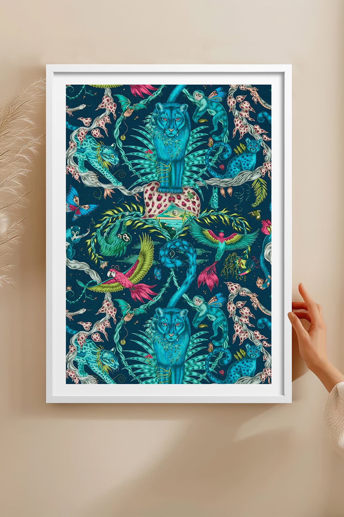 HOMEPACK Ahşap Çerçeveli Tablo Çerçeveli Poster Sanatsal Modern Duvar Dekoru TK-1051