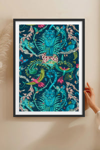 HOMEPACK Ahşap Çerçeveli Tablo Çerçeveli Poster Sanatsal Modern Duvar Dekoru TK-1051