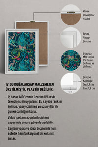 HOMEPACK Ahşap Çerçeveli Tablo Çerçeveli Poster Sanatsal Modern Duvar Dekoru TK-1051