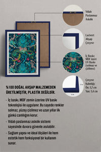 HOMEPACK Ahşap Çerçeveli Tablo Çerçeveli Poster Sanatsal Modern Duvar Dekoru TK-1051