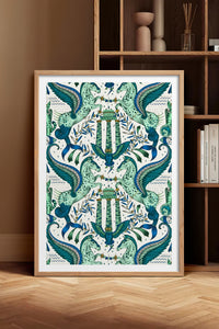 HOMEPACK Ahşap Çerçeveli Tablo Çerçeveli Poster Sanatsal Modern Duvar Dekoru TK-1052