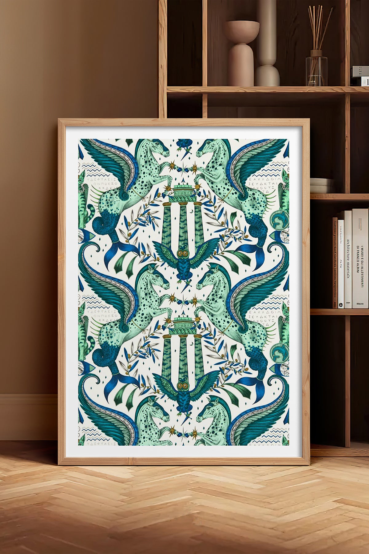HOMEPACK Ahşap Çerçeveli Tablo Çerçeveli Poster Sanatsal Modern Duvar Dekoru TK-1052