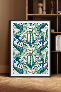 HOMEPACK Ahşap Çerçeveli Tablo Çerçeveli Poster Sanatsal Modern Duvar Dekoru TK-1052