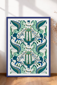 HOMEPACK Ahşap Çerçeveli Tablo Çerçeveli Poster Sanatsal Modern Duvar Dekoru TK-1052