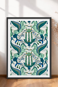 HOMEPACK Ahşap Çerçeveli Tablo Çerçeveli Poster Sanatsal Modern Duvar Dekoru TK-1052