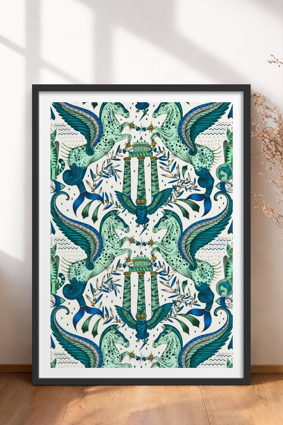 HOMEPACK Ahşap Çerçeveli Tablo Çerçeveli Poster Sanatsal Modern Duvar Dekoru TK-1052