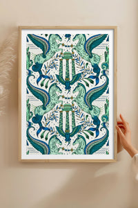 HOMEPACK Ahşap Çerçeveli Tablo Çerçeveli Poster Sanatsal Modern Duvar Dekoru TK-1052