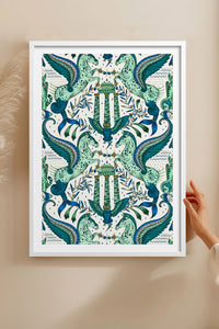 HOMEPACK Ahşap Çerçeveli Tablo Çerçeveli Poster Sanatsal Modern Duvar Dekoru TK-1052