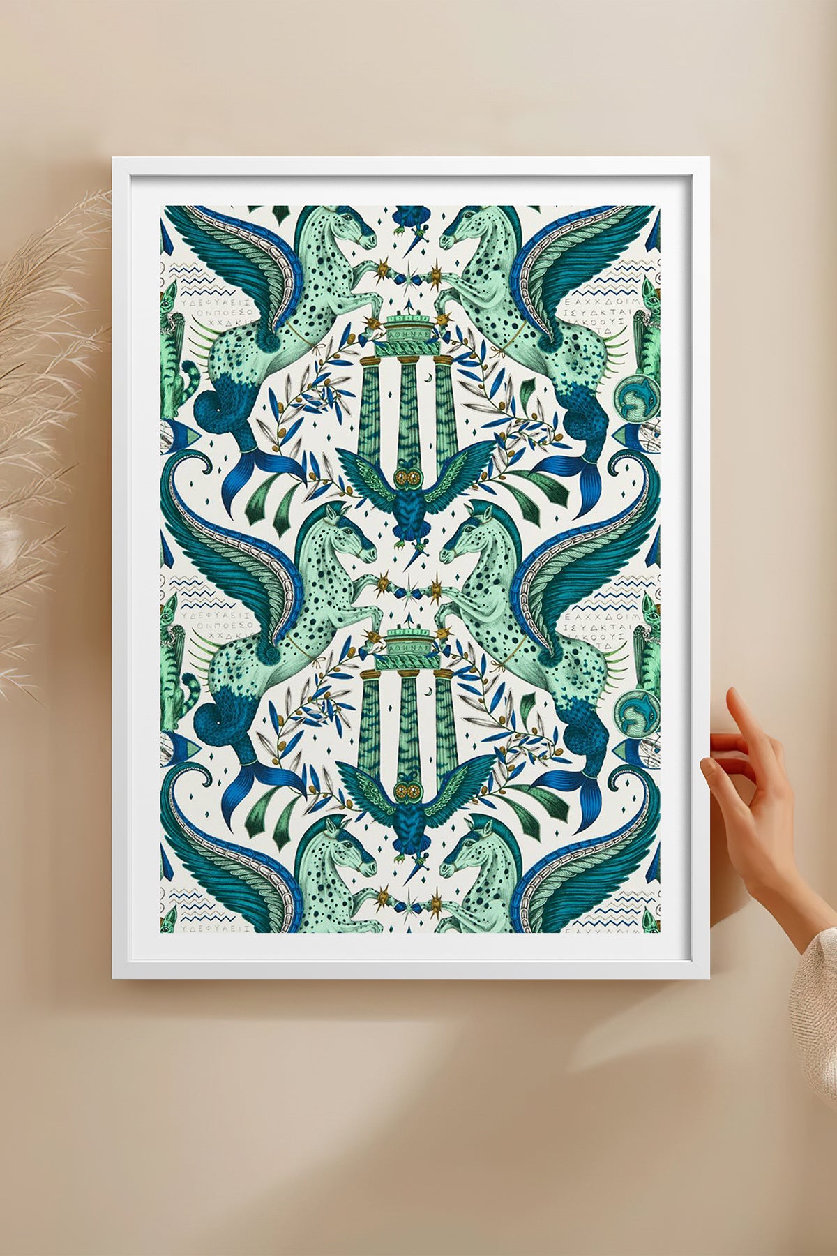 HOMEPACK Ahşap Çerçeveli Tablo Çerçeveli Poster Sanatsal Modern Duvar Dekoru TK-1052