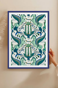 HOMEPACK Ahşap Çerçeveli Tablo Çerçeveli Poster Sanatsal Modern Duvar Dekoru TK-1052