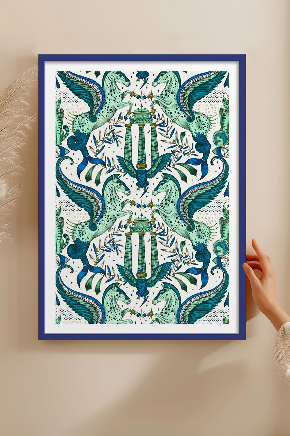 HOMEPACK Ahşap Çerçeveli Tablo Çerçeveli Poster Sanatsal Modern Duvar Dekoru TK-1052