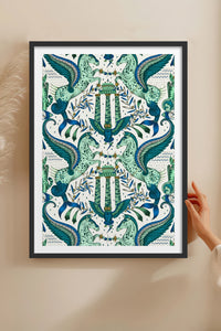 HOMEPACK Ahşap Çerçeveli Tablo Çerçeveli Poster Sanatsal Modern Duvar Dekoru TK-1052